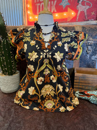 EN Black Floral Sleeveless