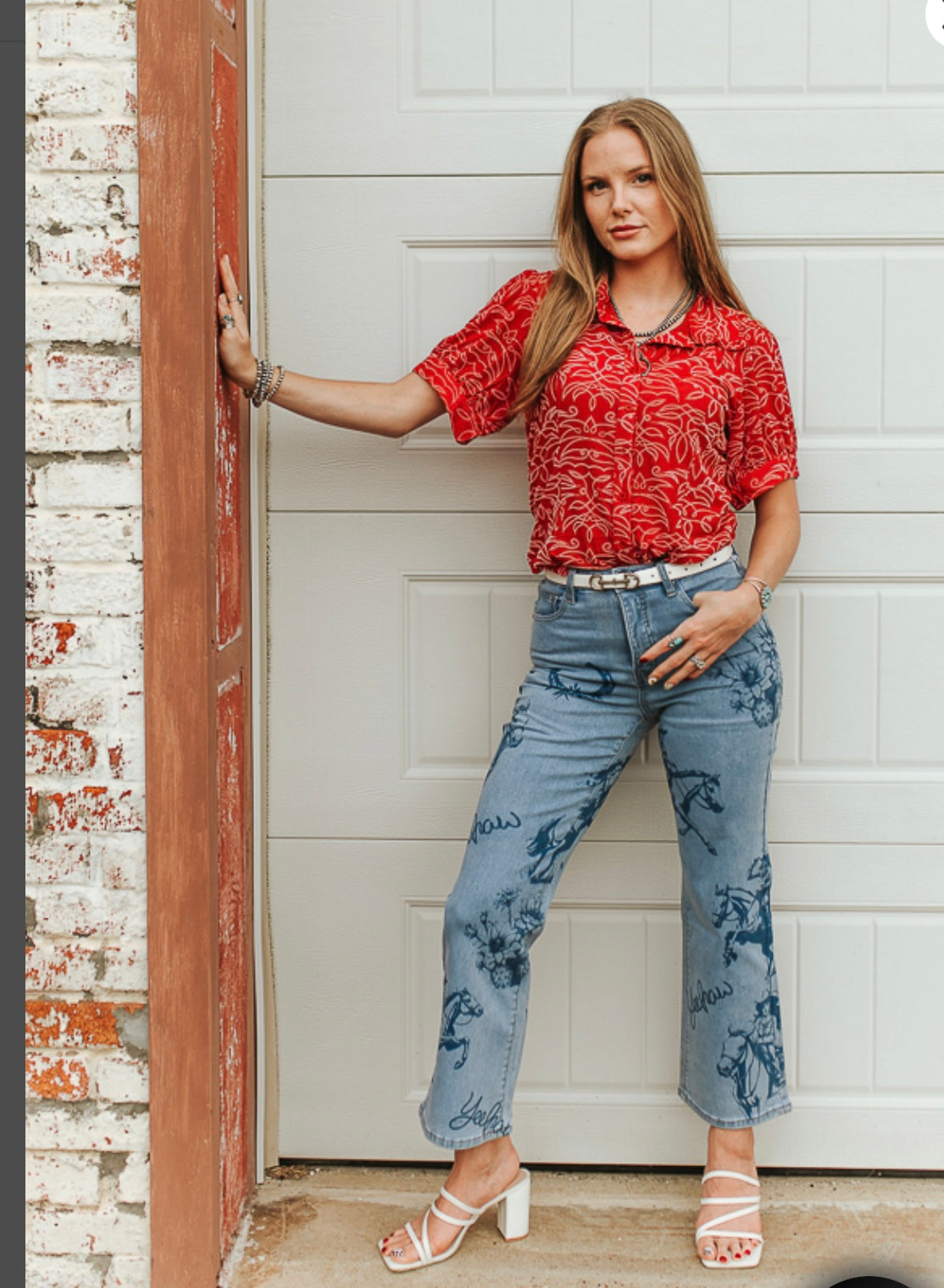 LB Red Bootstitch SS BU