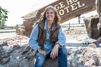 LB Brown Boot Stitch Vest