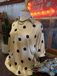 JD Taupe Polka Dot SS