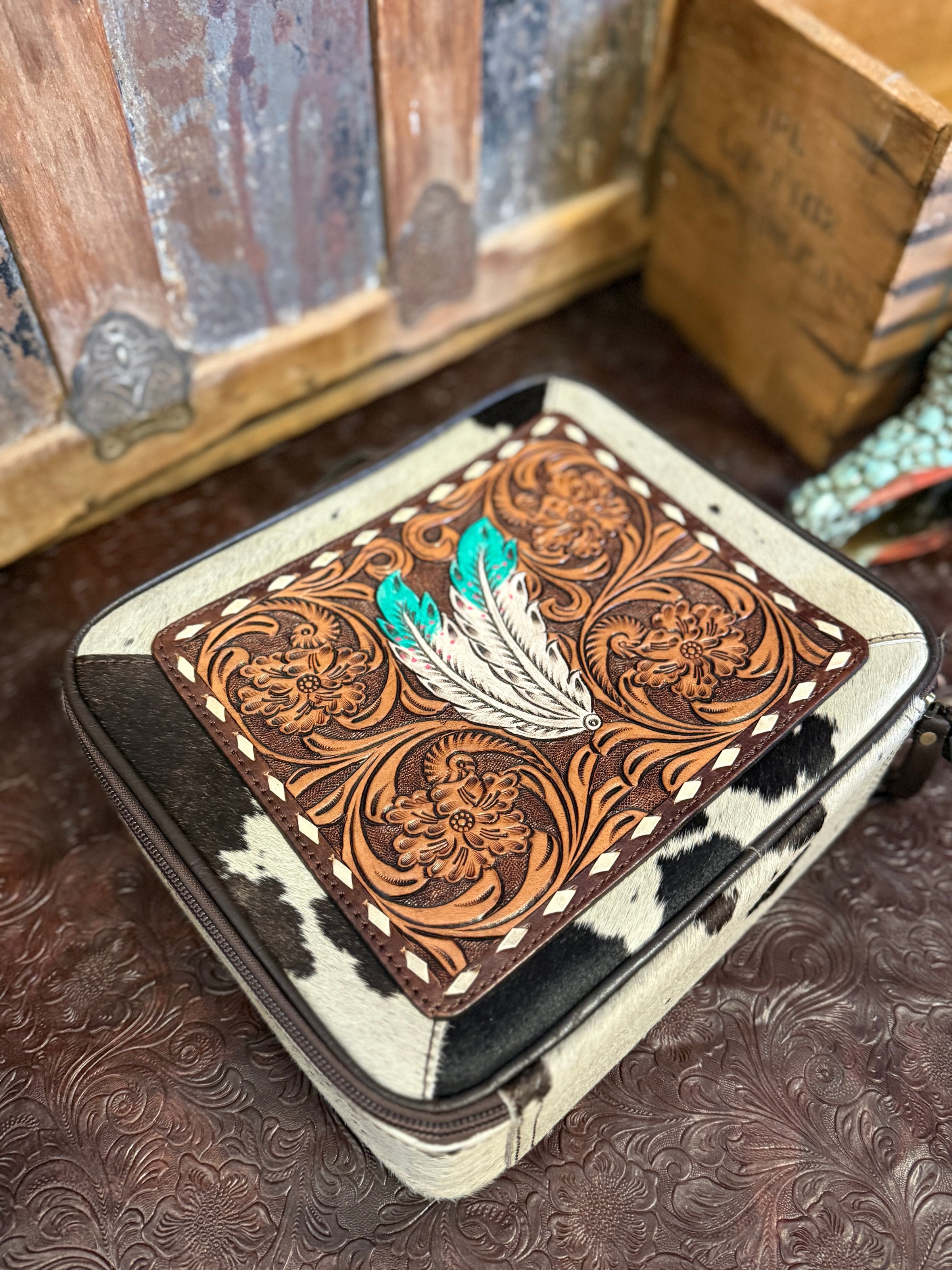 AD Feathers Jewelry Case