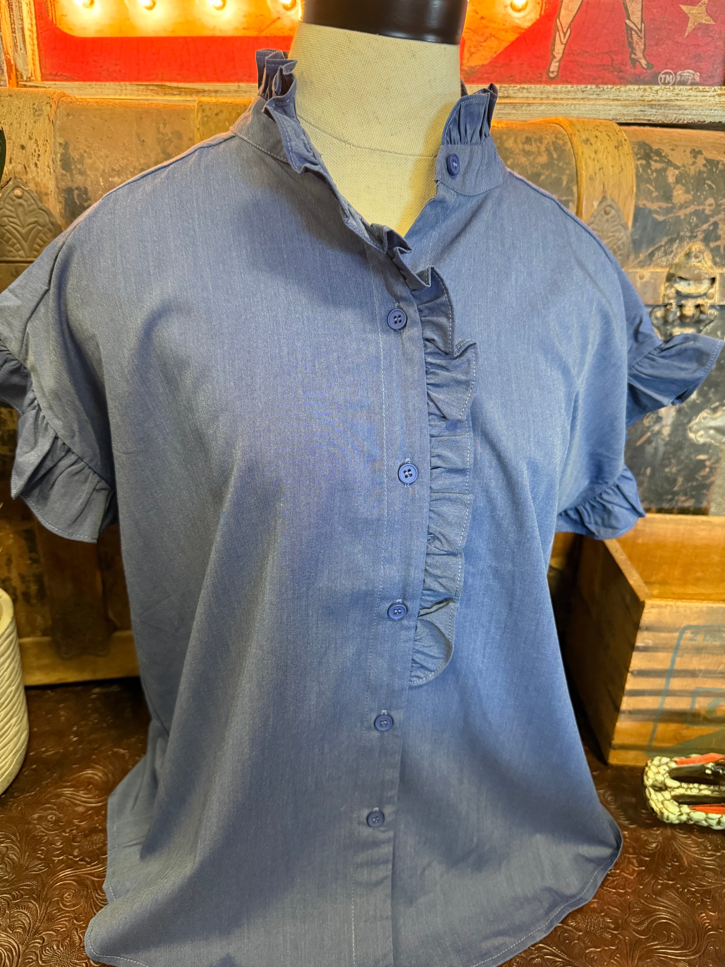 SS Denim Blue Short Sleeve