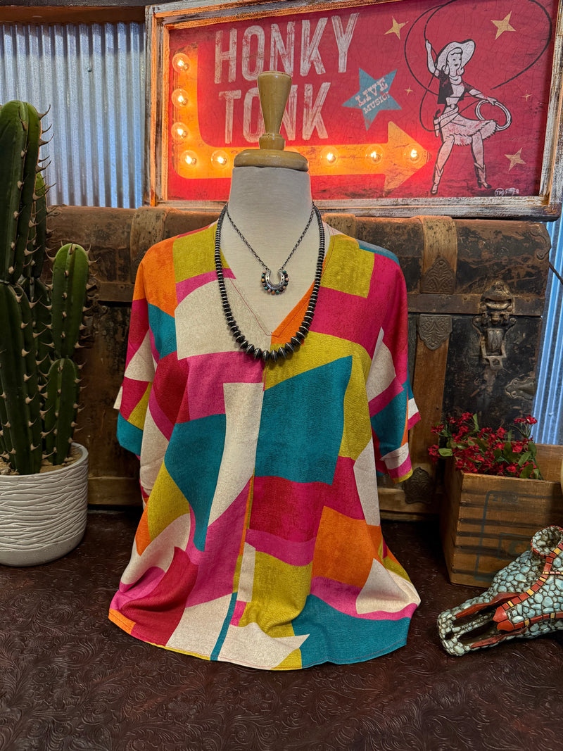 JD Multi Color Vneck