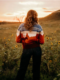 TY Maroon Western Cardigan