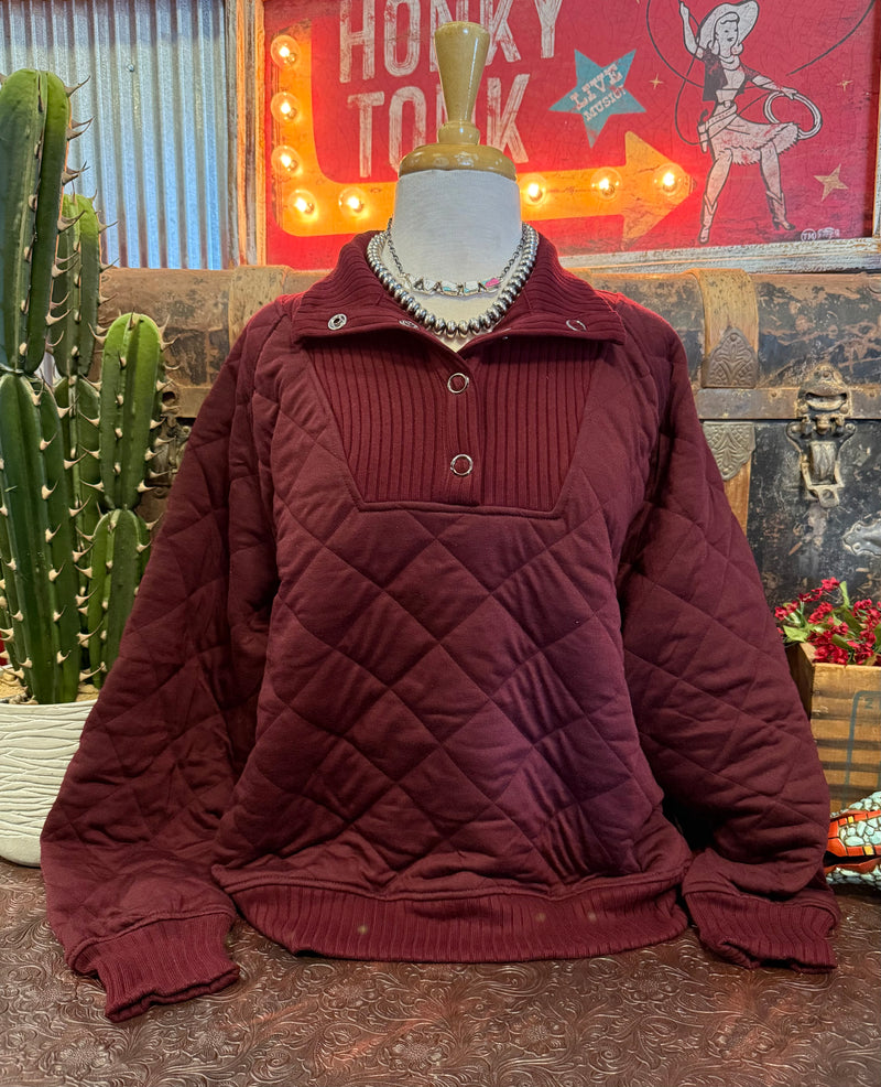 RM DK Cherry Pullover