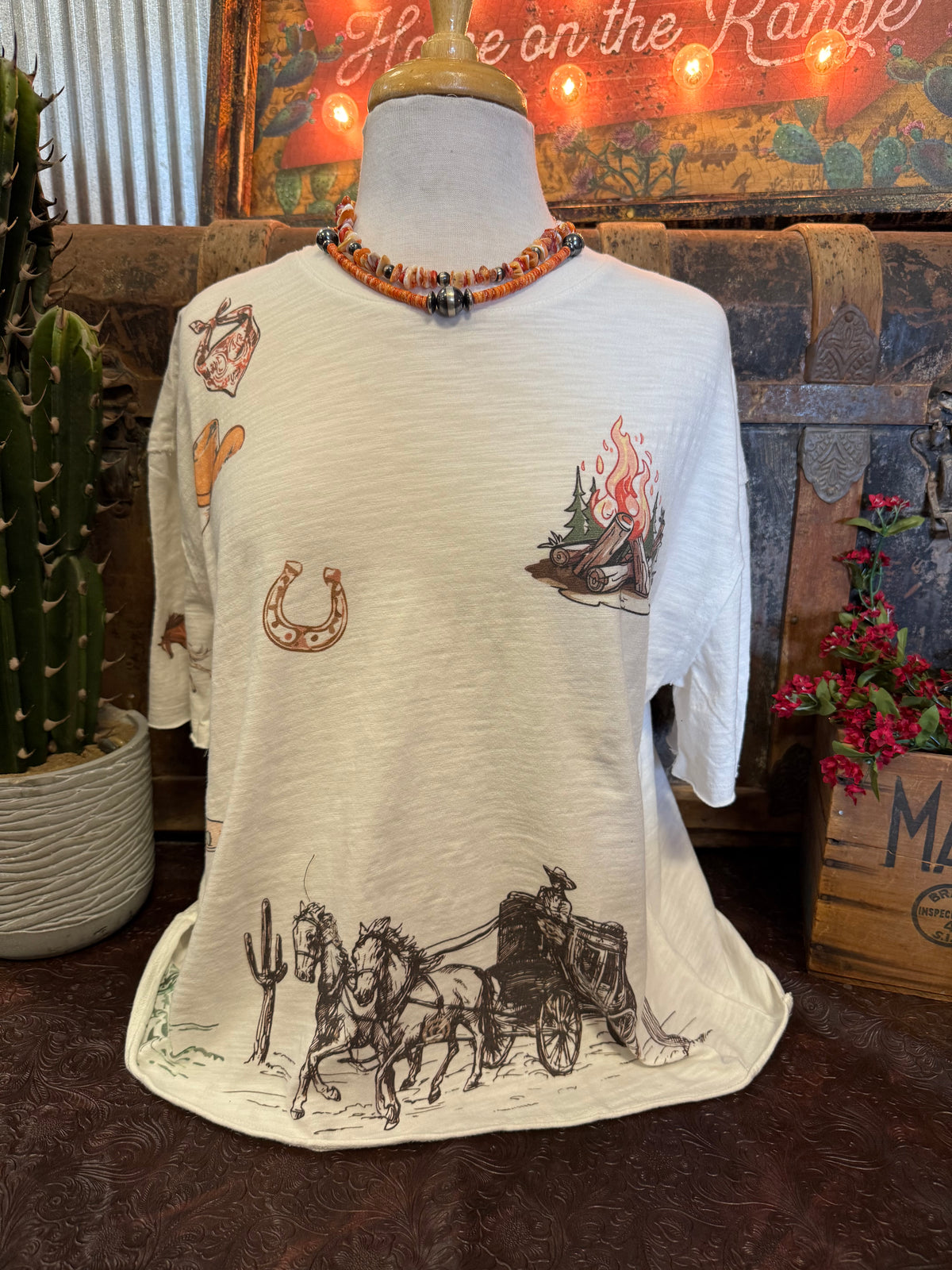 BN Western Distressed Tee