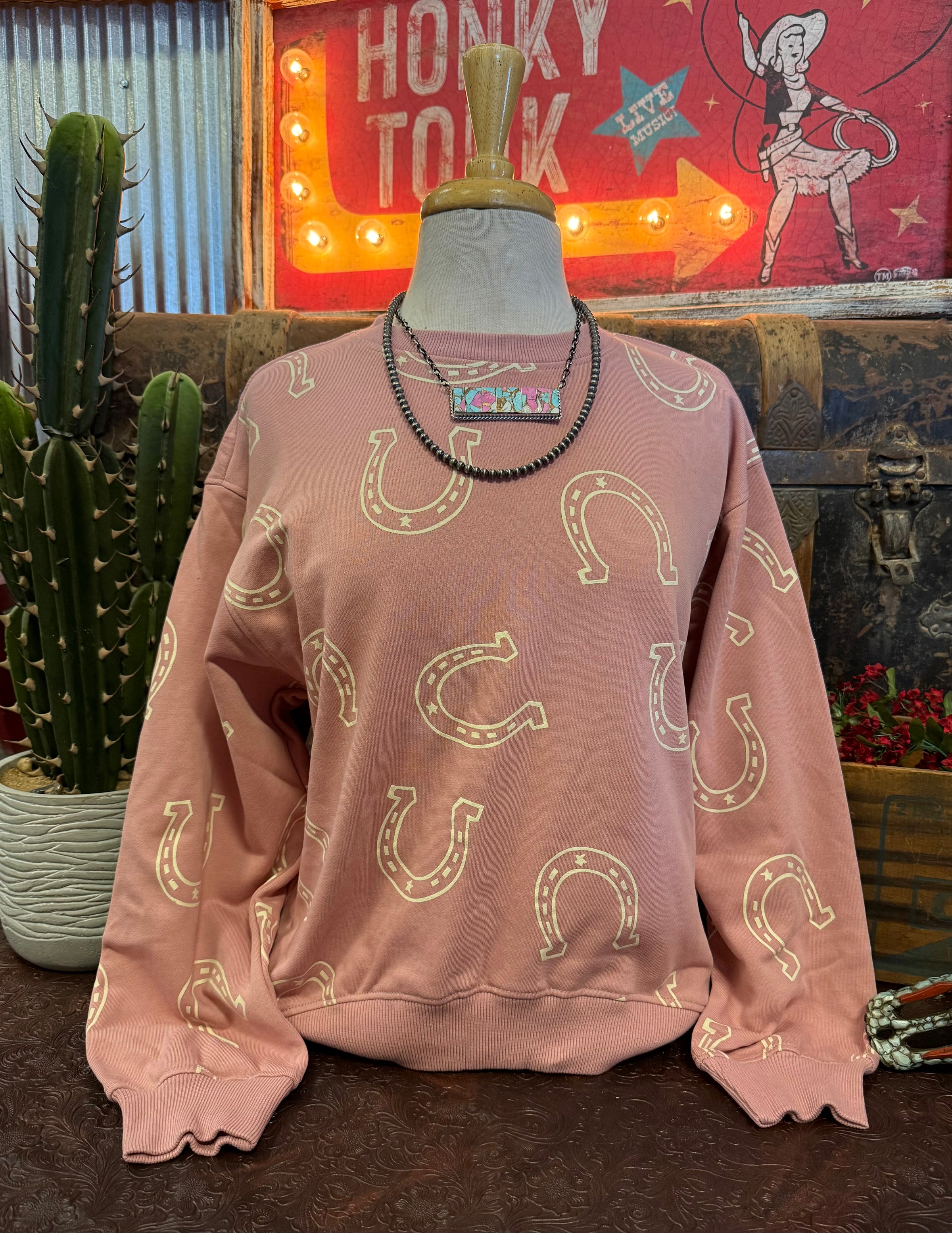TY Mauve Horseshoe Sweatshirt