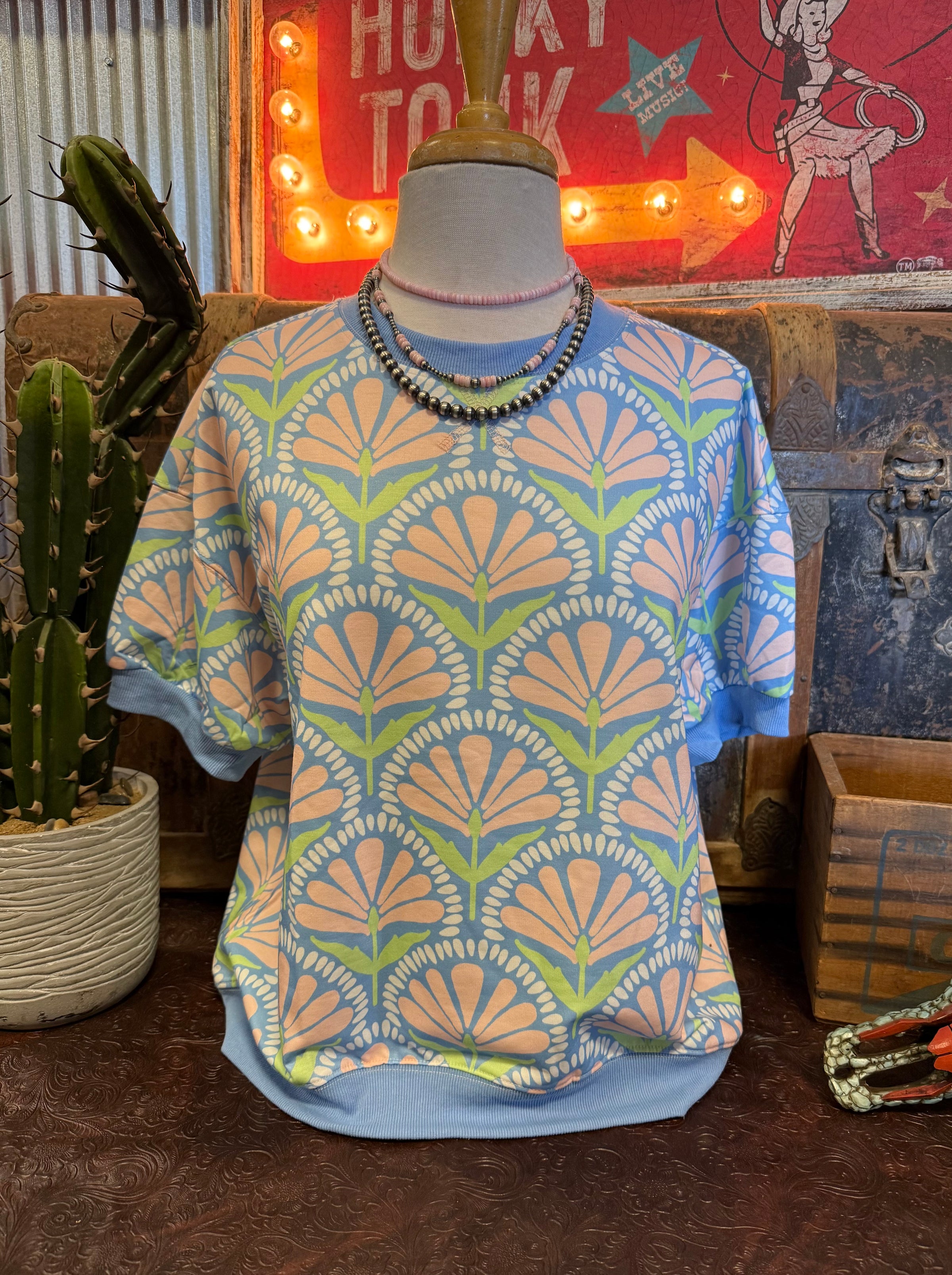 UM Baby Blue Floral SS