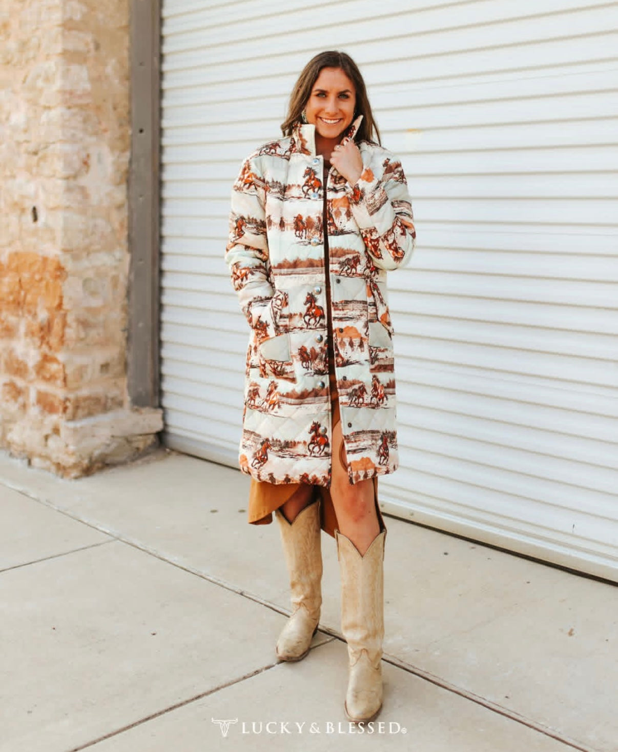 LB Long Western Quilted Coat