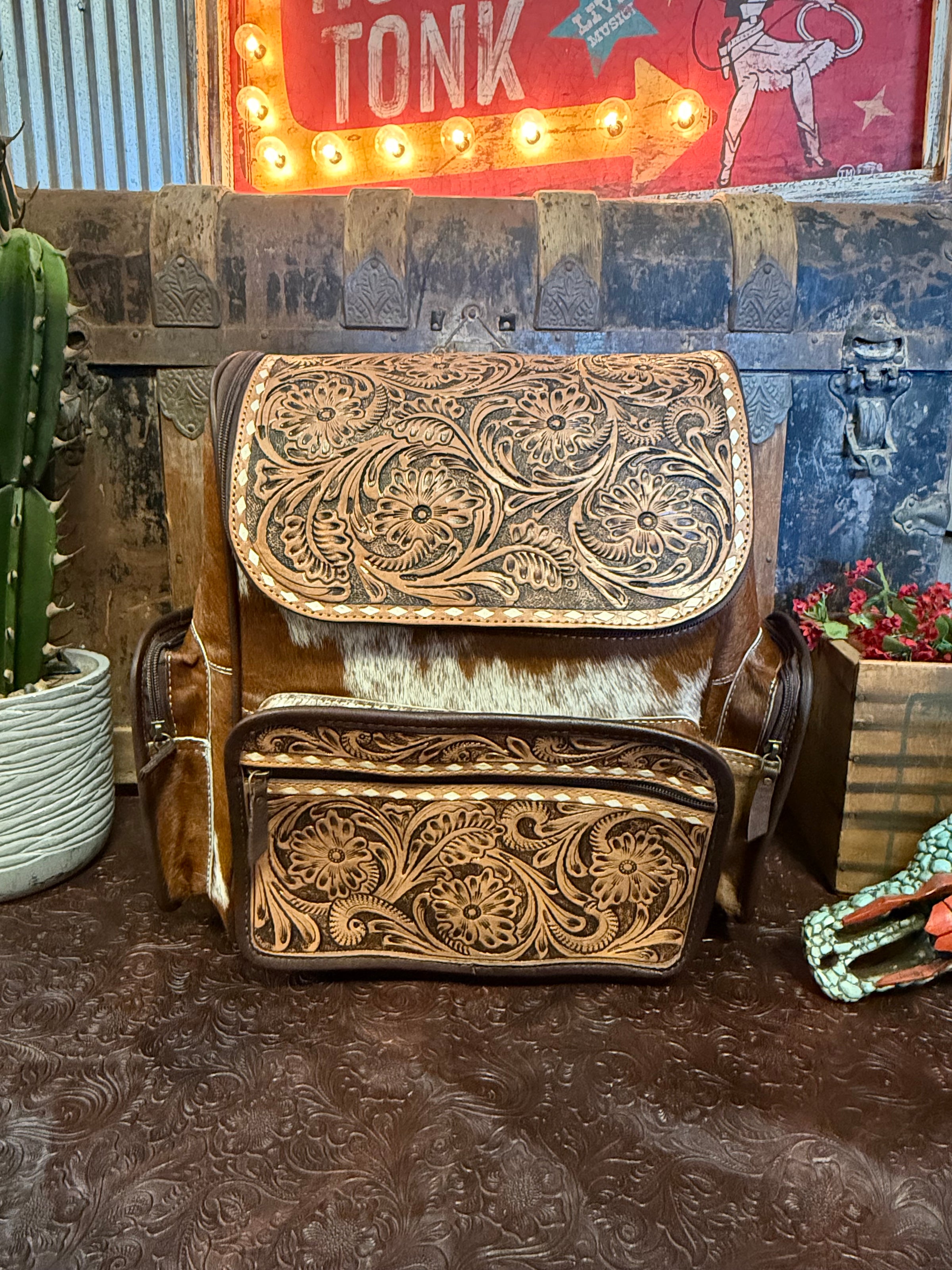 WL Brown Hide Backpack