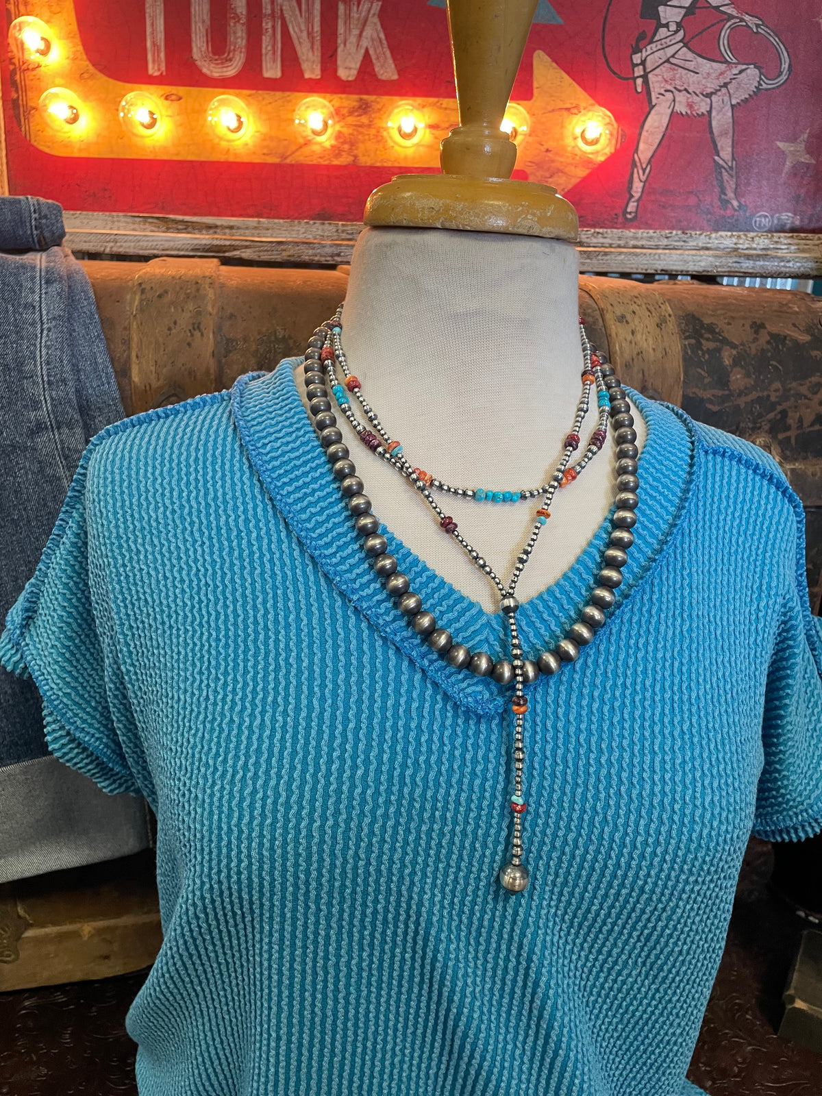 HM Turquoise Vneck