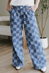 PB Checkered Denim Pants