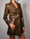 BB Faux Leather Buckle Blazer
