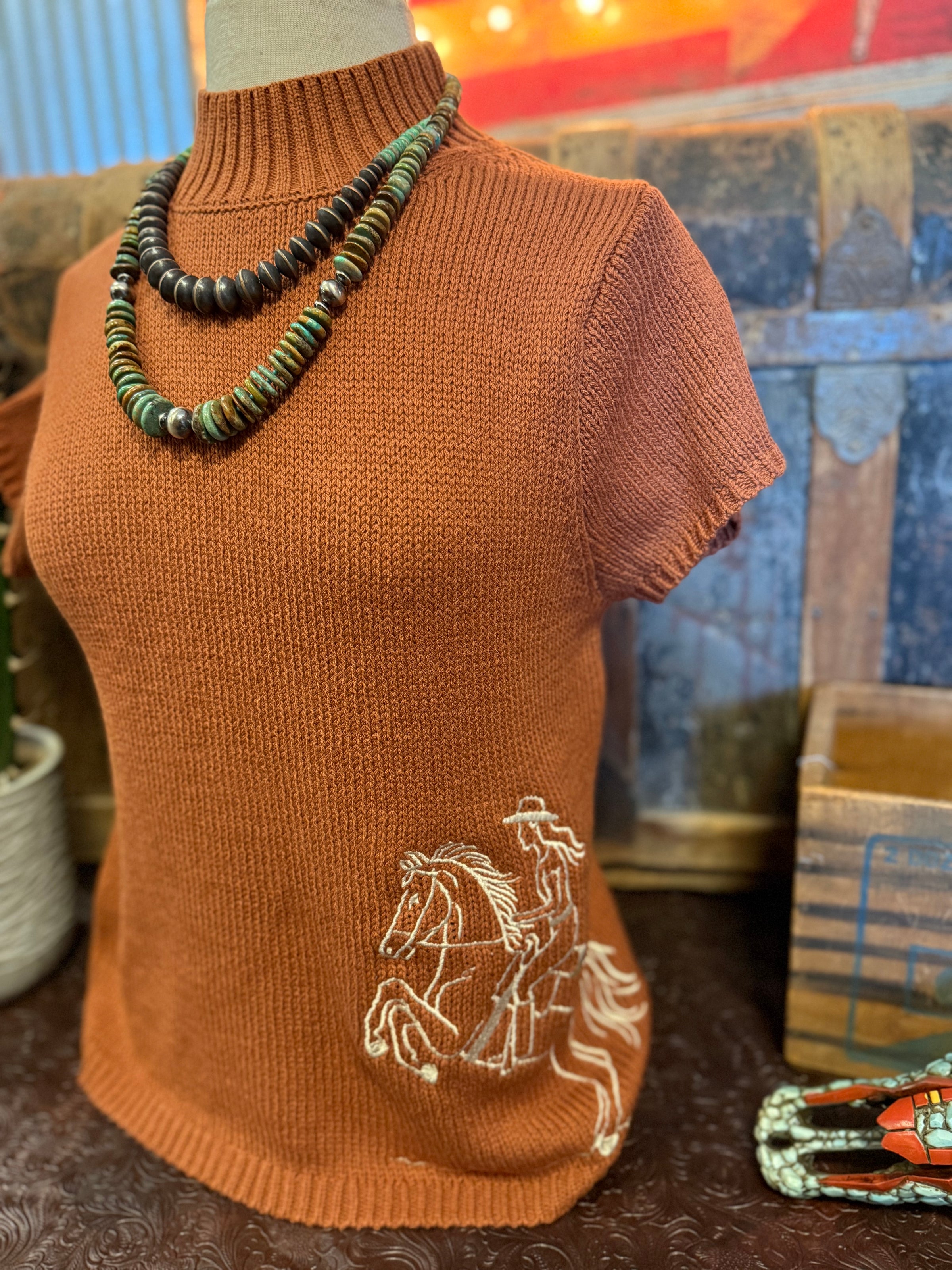 EE Rust Sleeveless Sweater