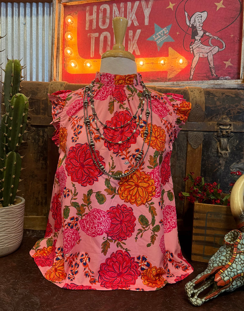UM Pink Floral Sleeveless