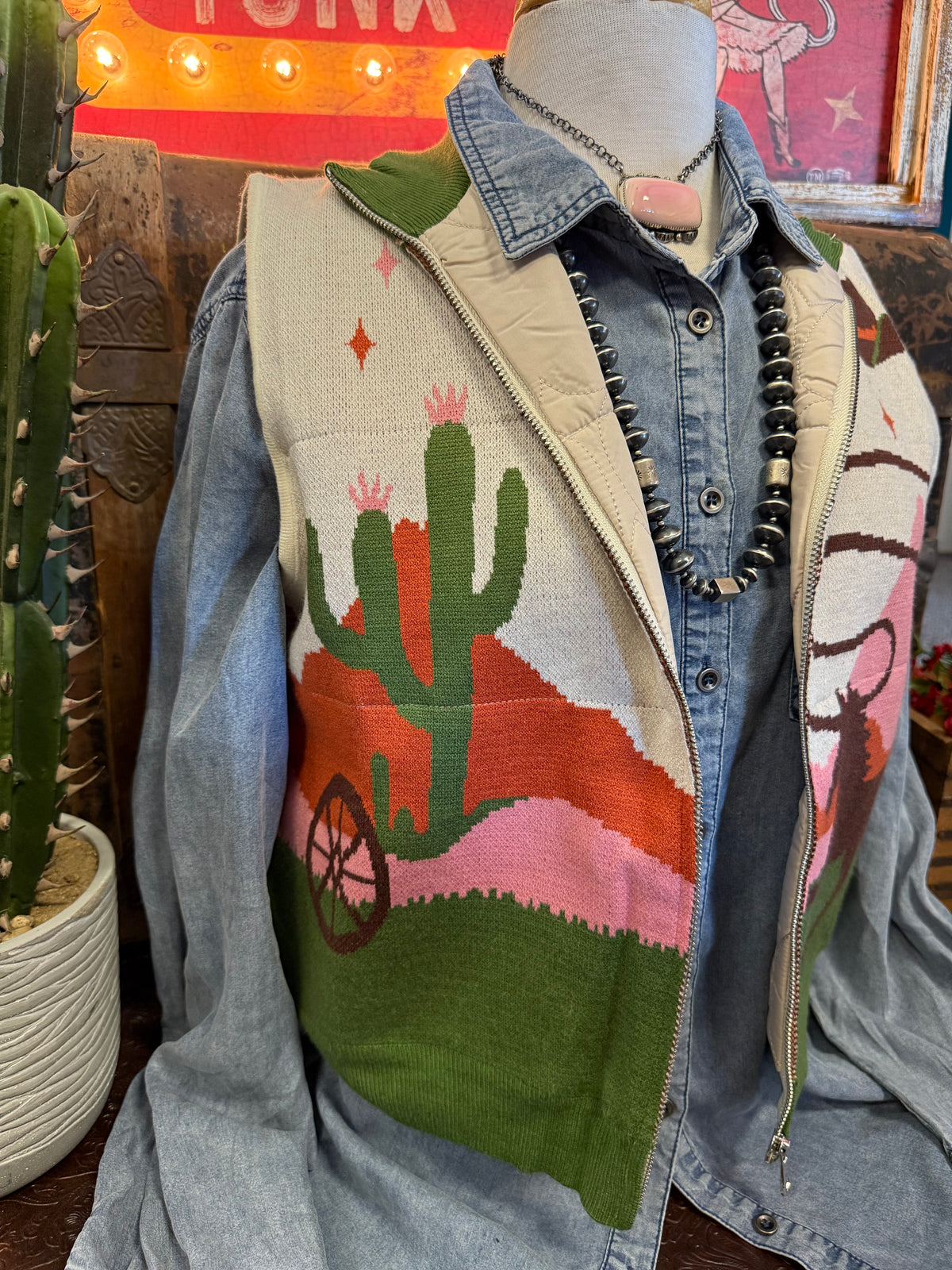 TY Western Sweater Vest