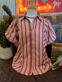 ES Red Stripe Bubble Sleeve