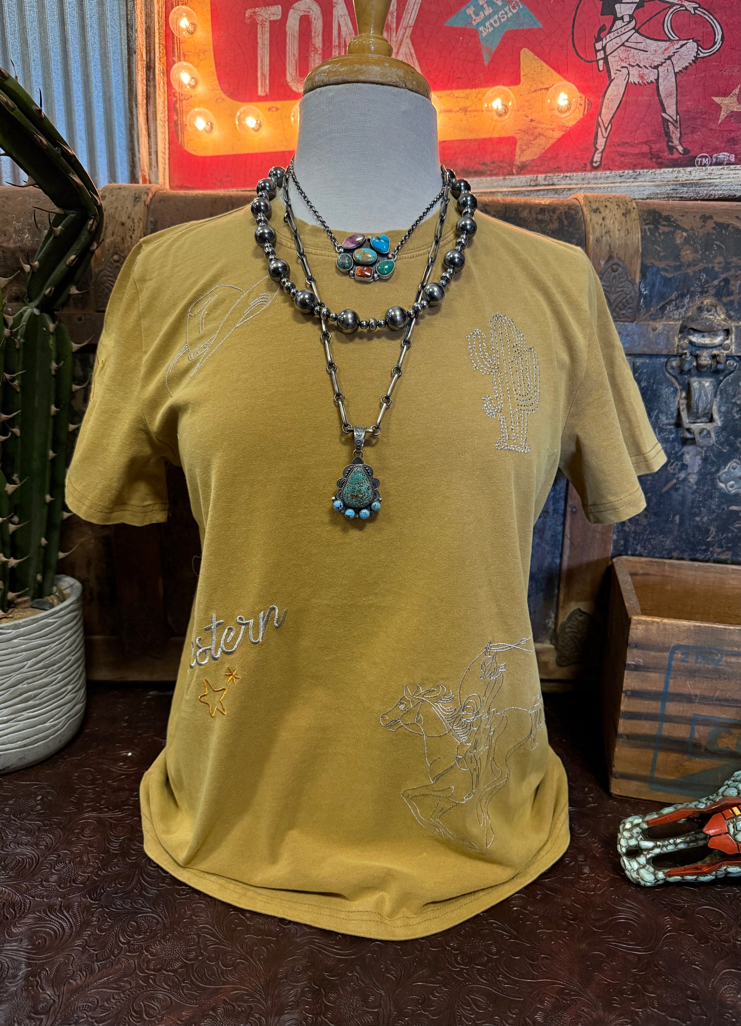 BB Taupe Western Tee