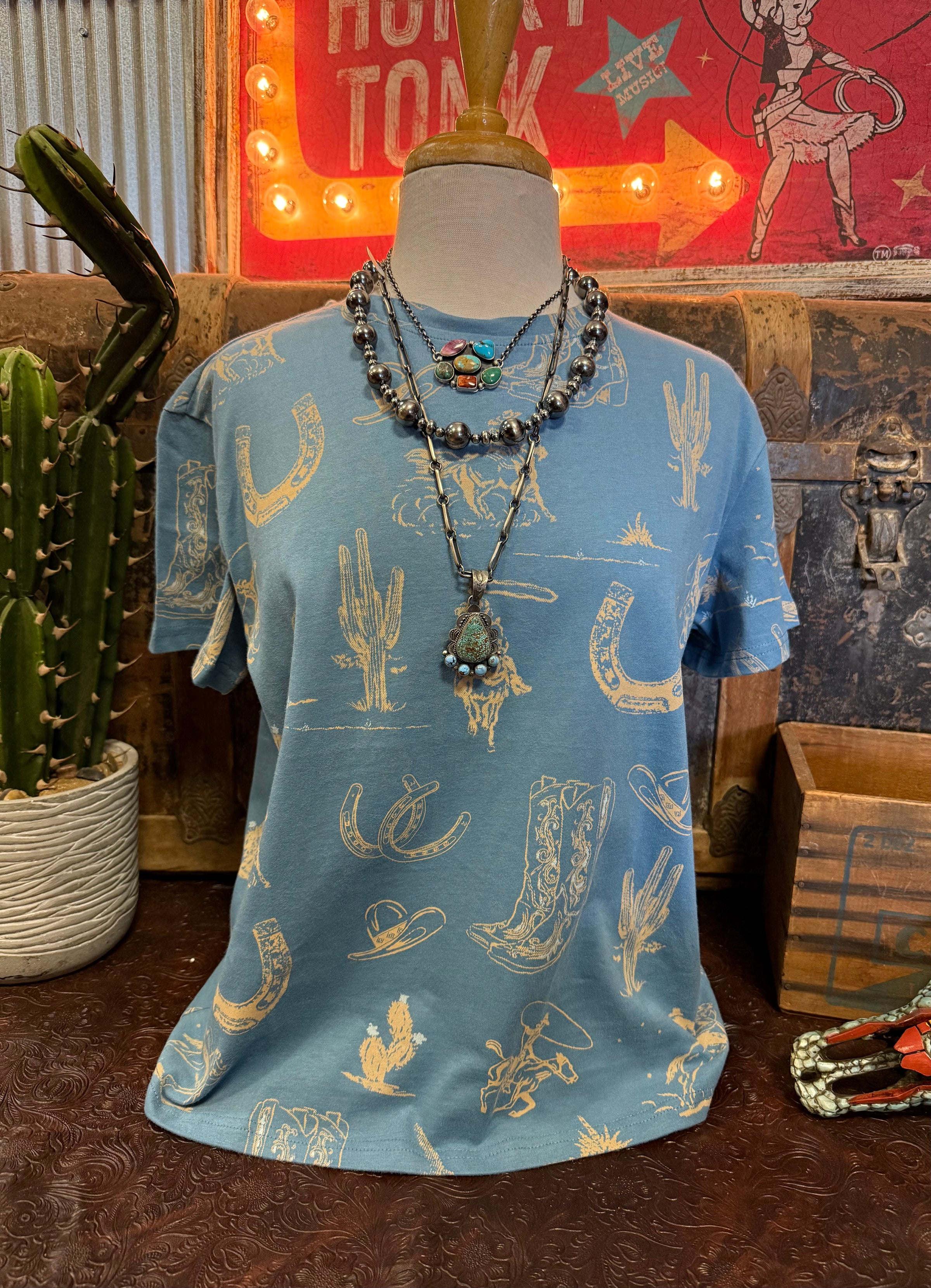 BB Blue Western Graphic Tee