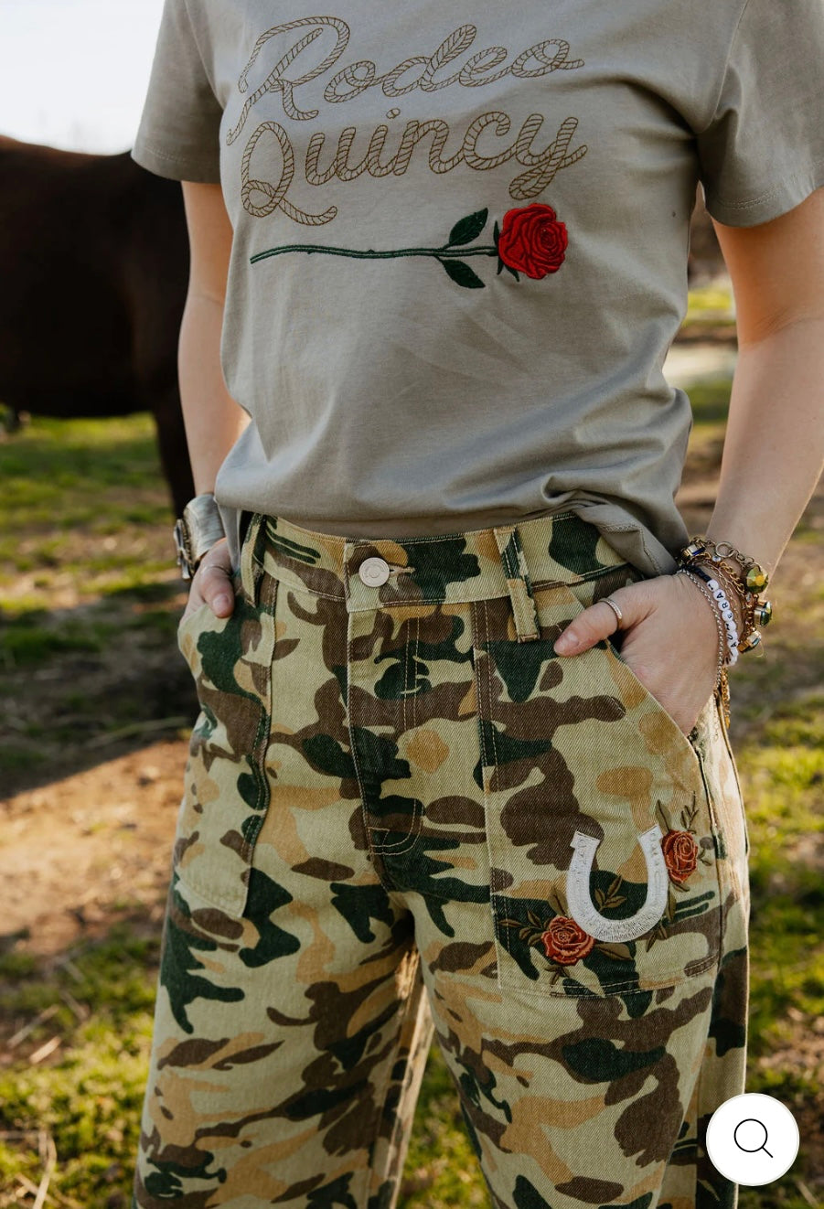 RQ Wild Rose Camo Jean