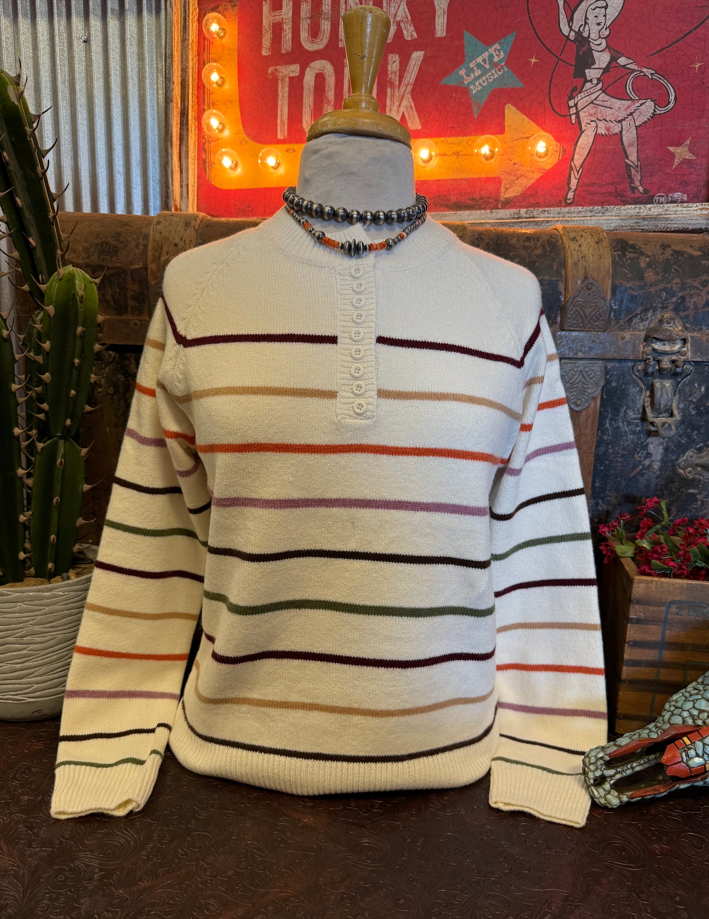 DR Ivory Stripe Sweater