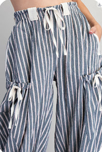 EE Denim Stripe Barrel Pants