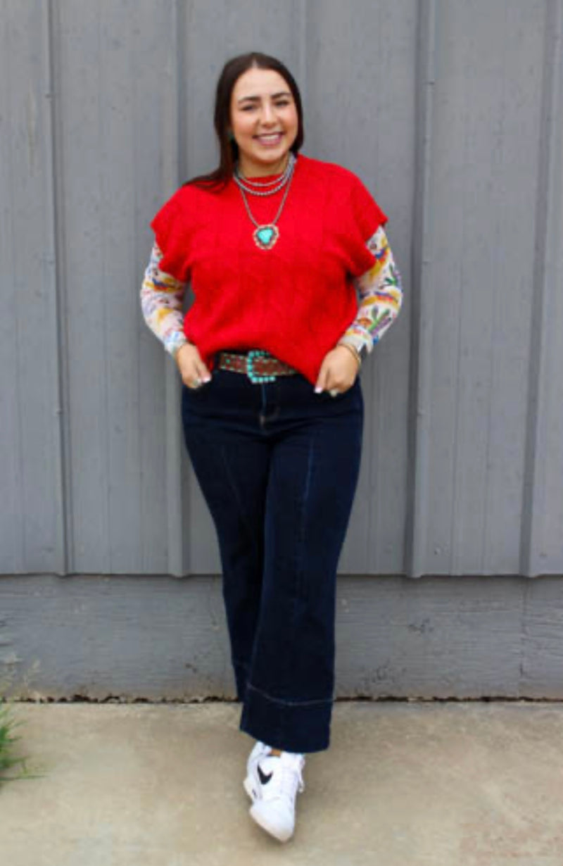 HF Red Sweater Vest