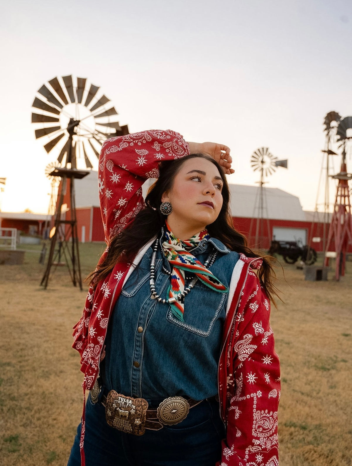 AW Red Bandana Bomber Jacket