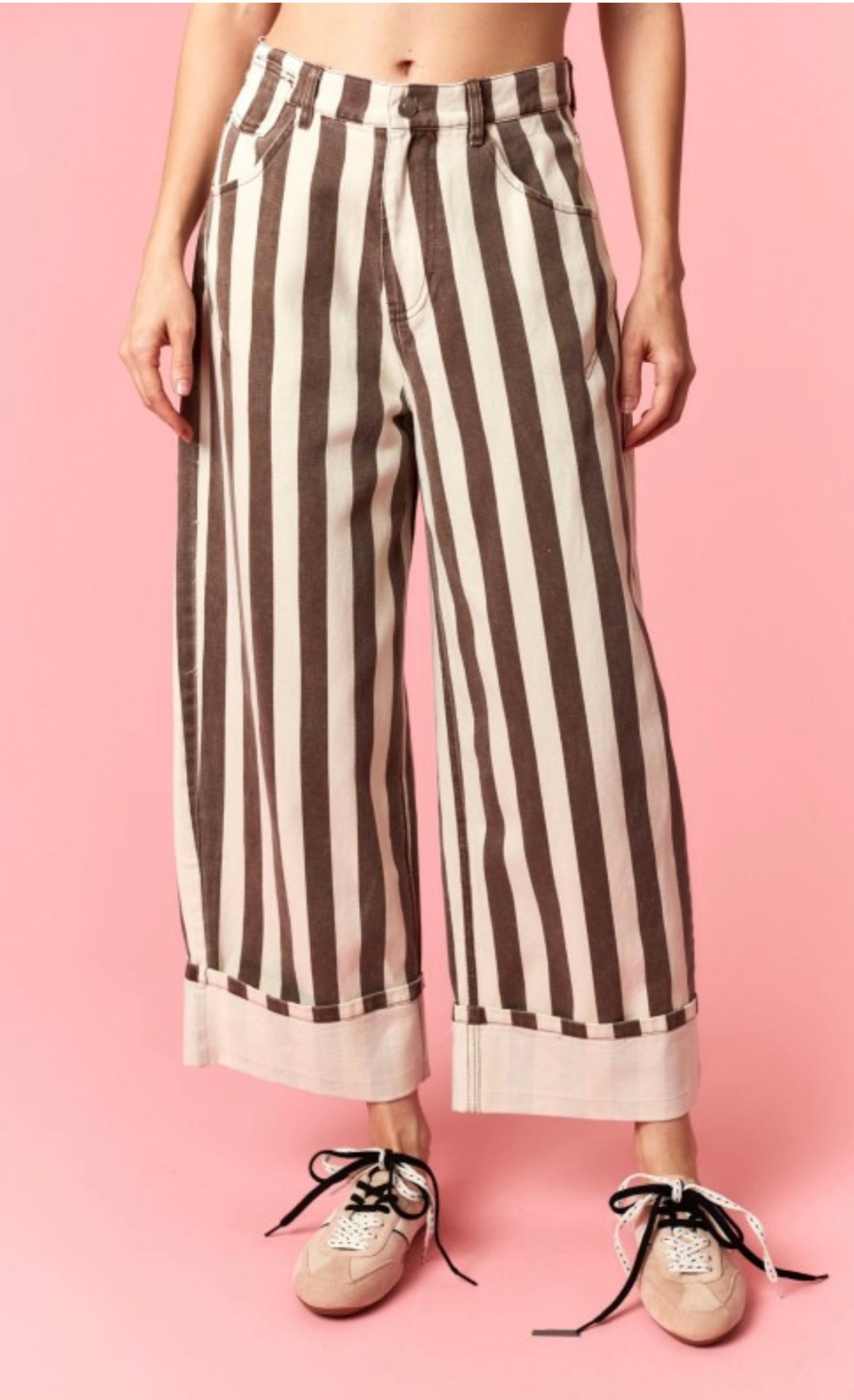 PL Brown Striped Jeans