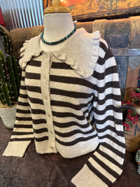 JD Oatmeal/Chocolate Cardigan
