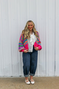 DD Pink Multi Cardigan