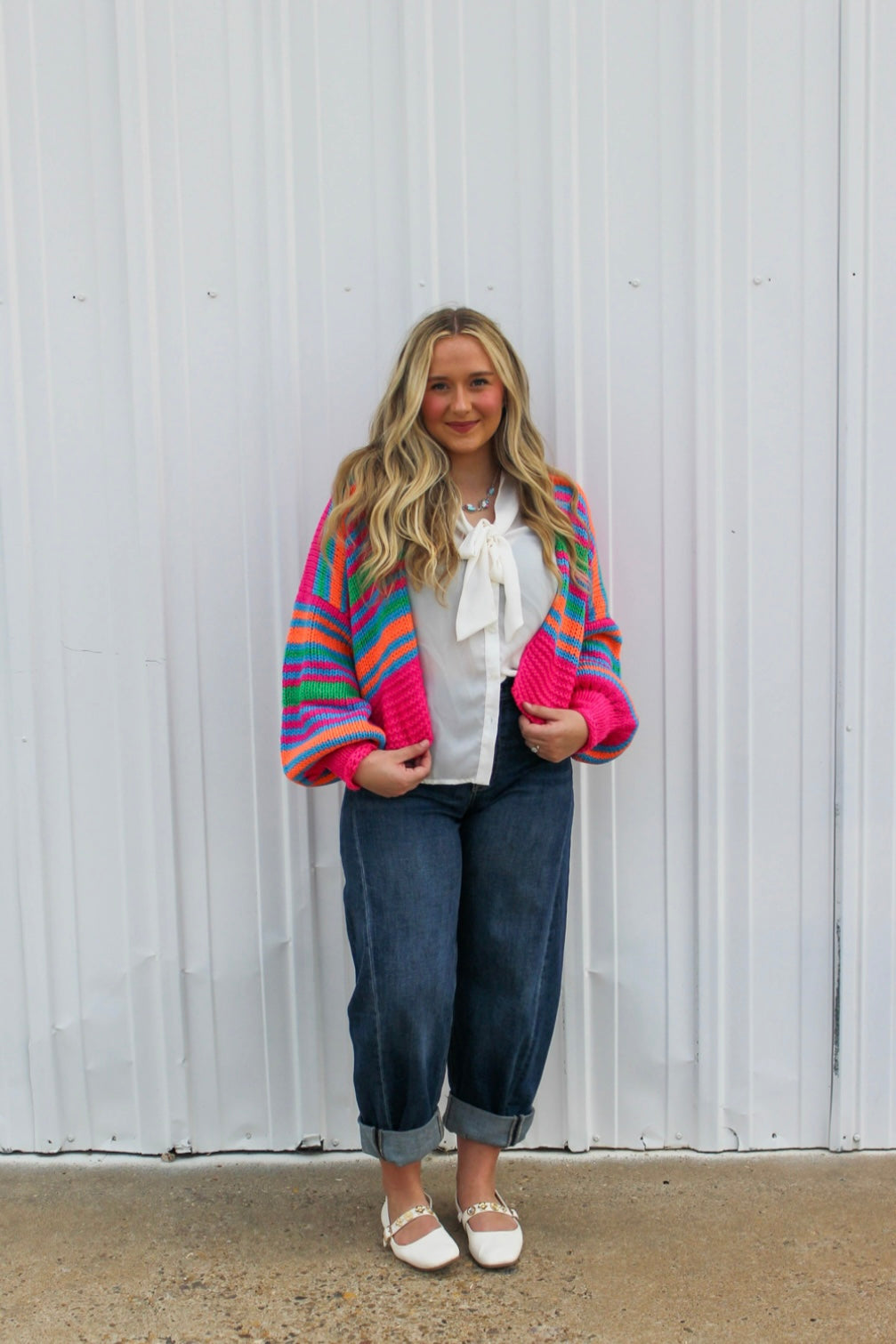 DD Pink Multi Cardigan
