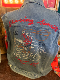 UD Denim Western Print Vest