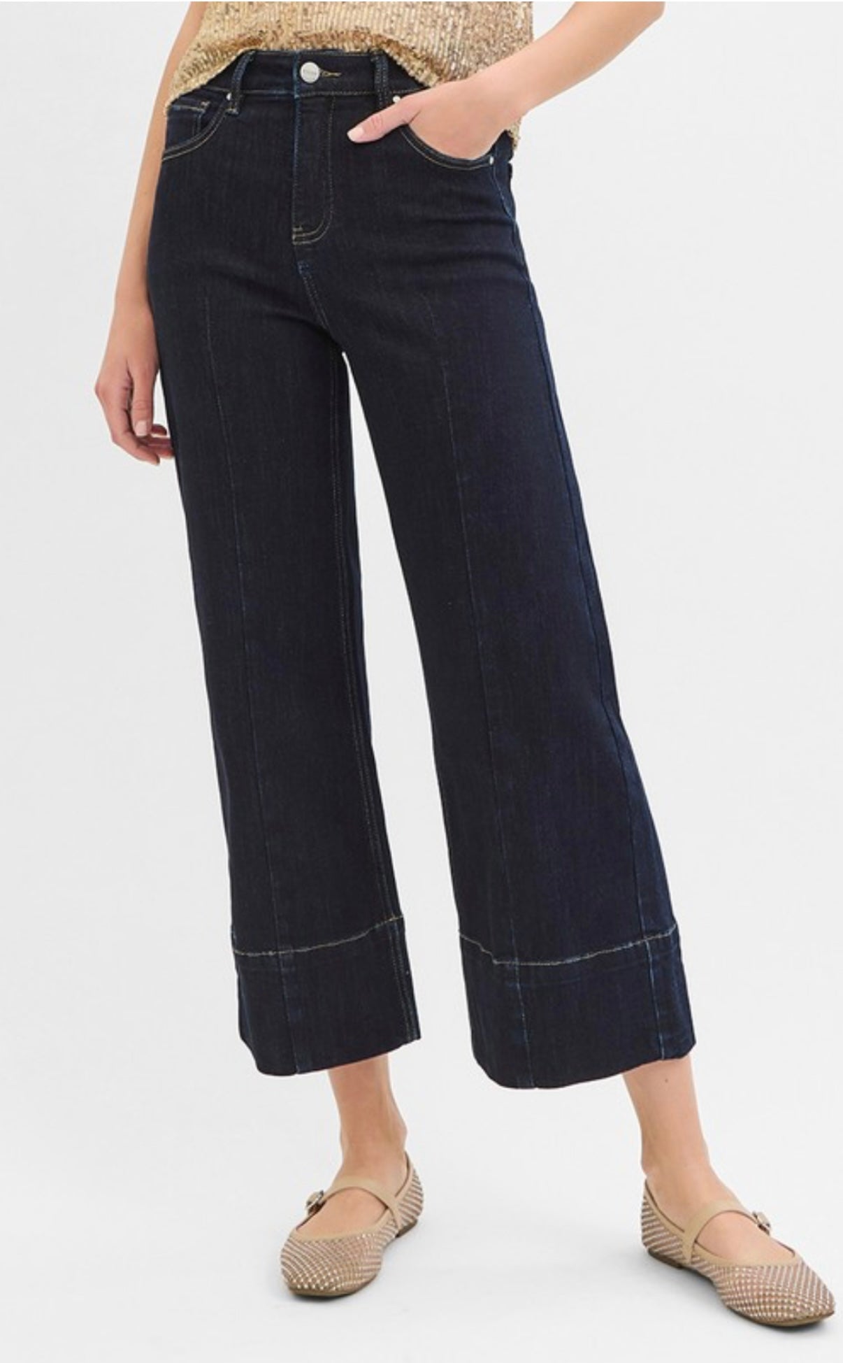 GILA ARCHIVE ♥ CRYSTAL WING BOOTSCUT DENIM PANTS CRYSTAL WING BOOTSCUT DENIM PANTS_BL - GILA ARCHIVE | 60
