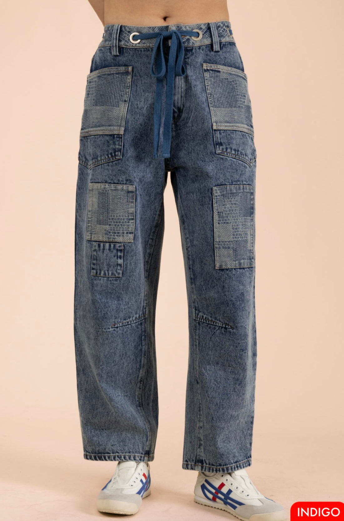 VJ Indigo Patchwork Jeans
