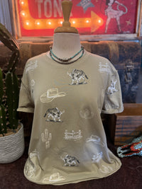 BB Beige Western Tee