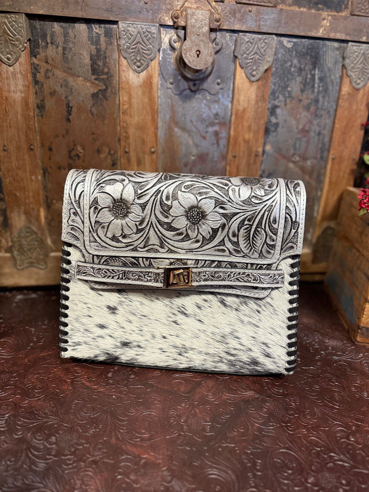WL Silver N Hide Handbag