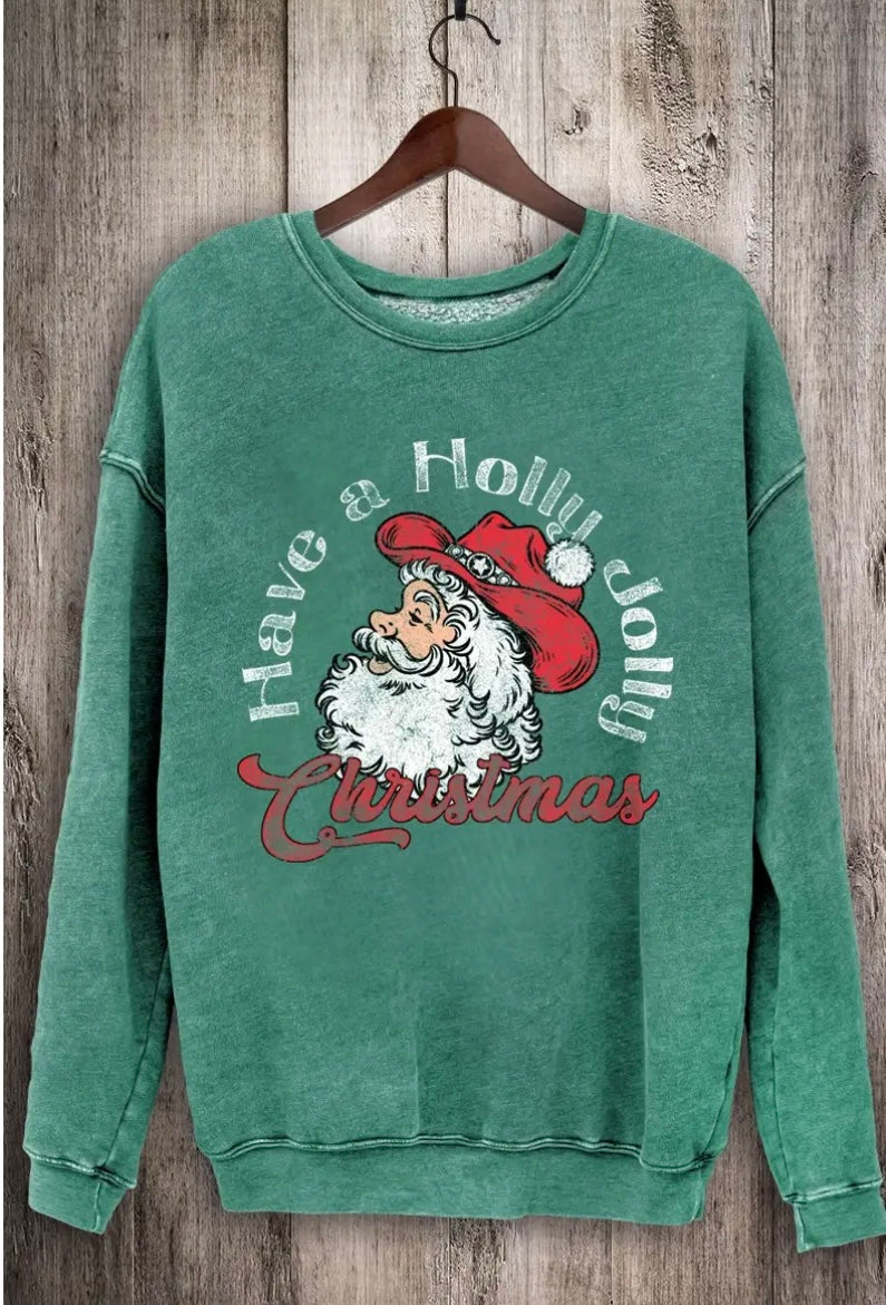 HL Green Cowboy Santa
