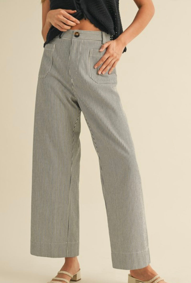 MR Black Stripe Pants