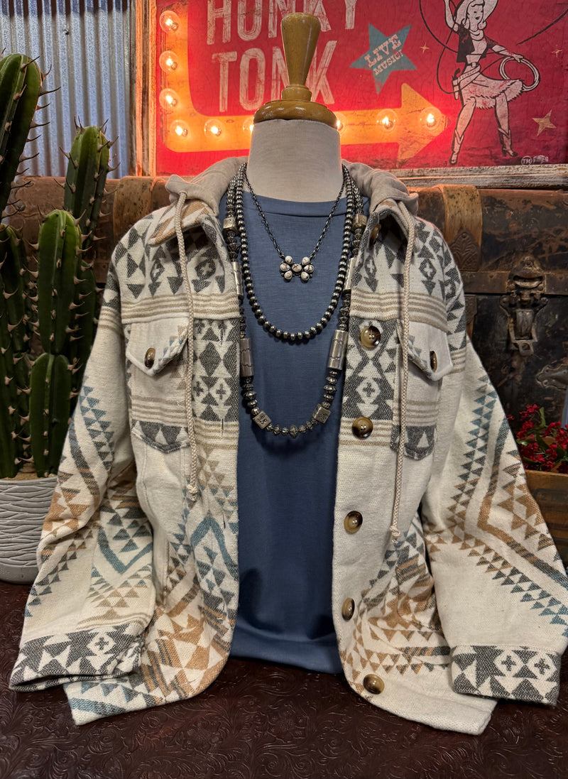 MY Aztec Blue Ivory Jacket