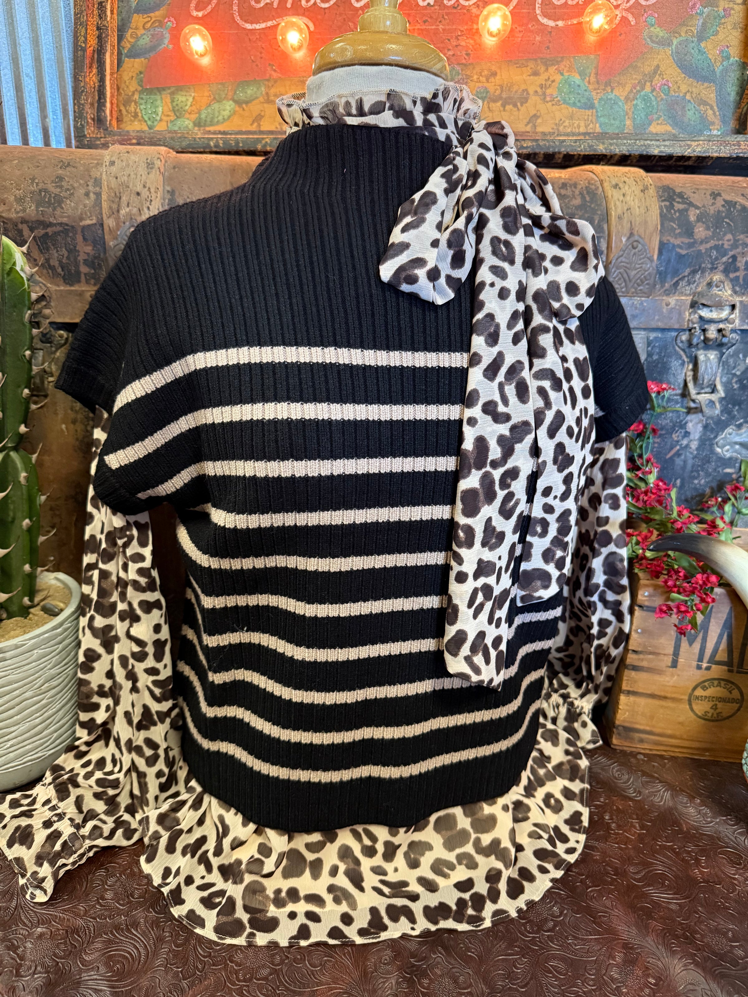 BP Black/Tan Sweater Vest