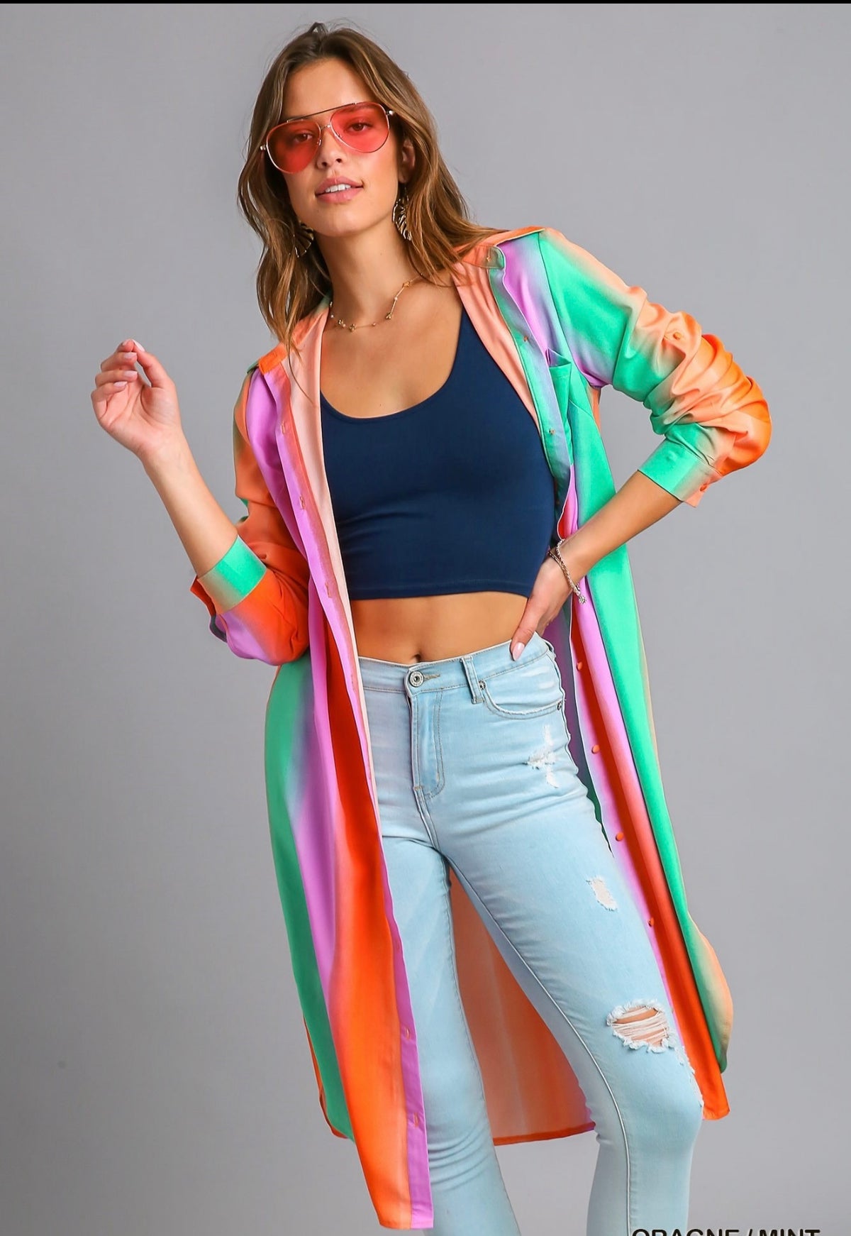 UM Bright Stripe Dress/Duster