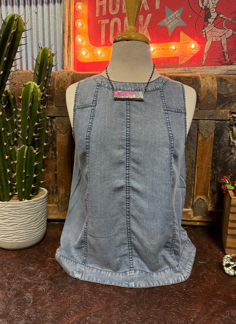 DR Sleeveless Denim Top