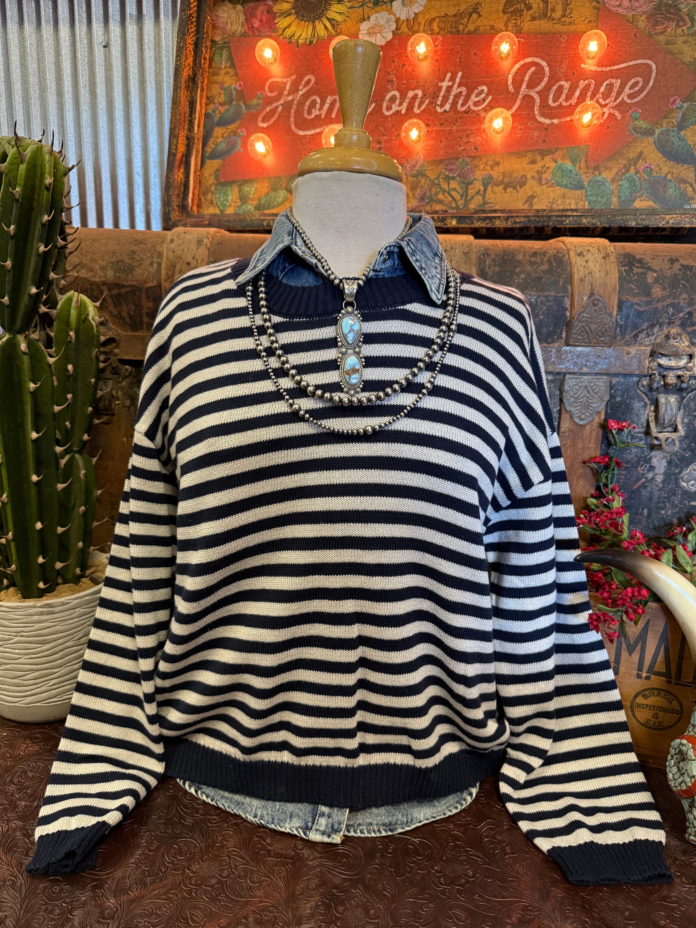 BP Navy/Light Blue Sweater