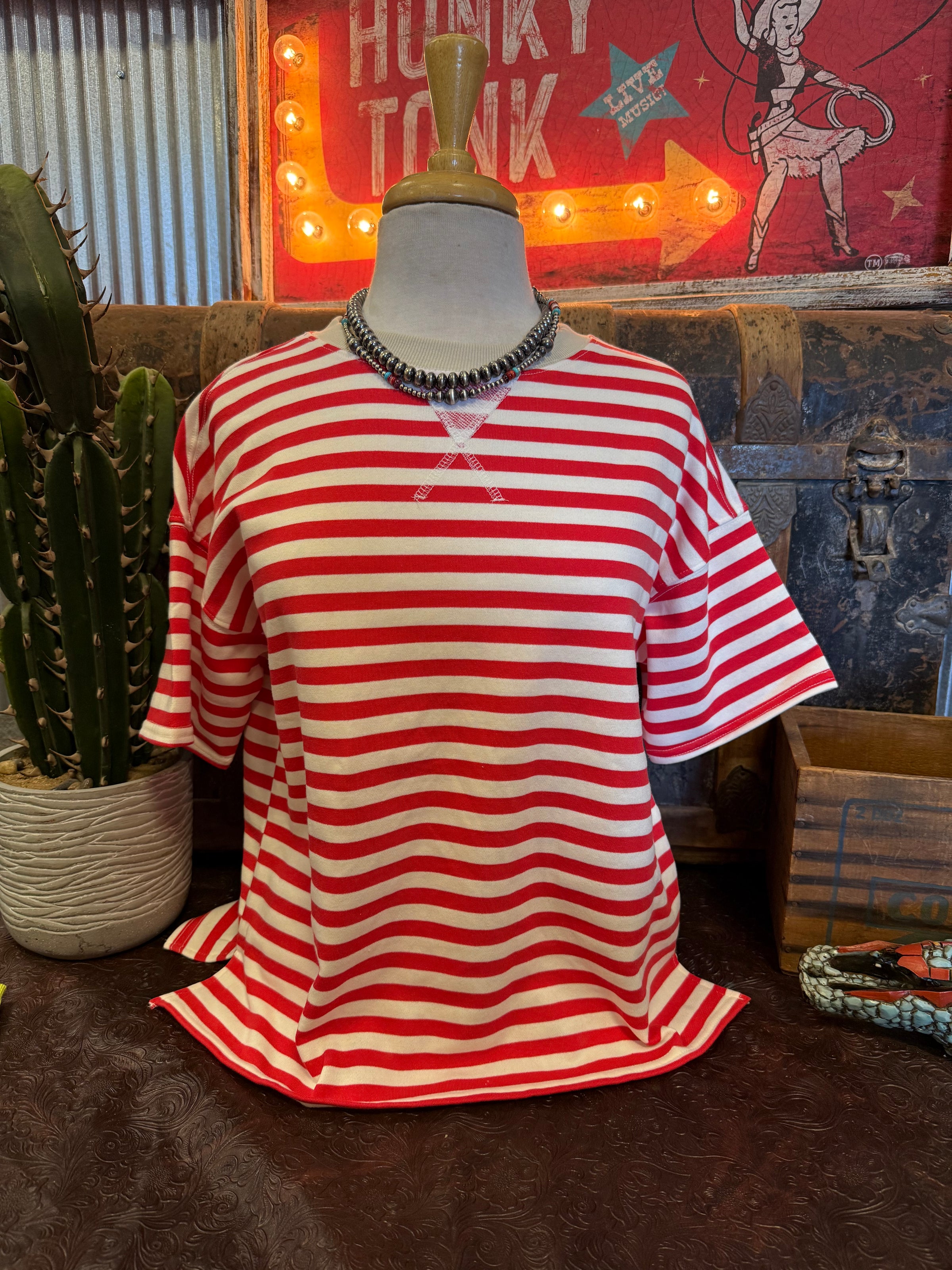 BP Red Stripe Top