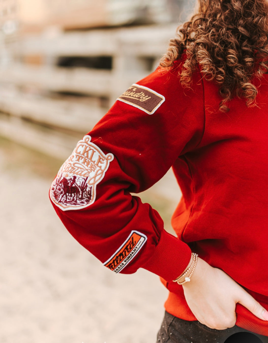 LB Burgundy Patch Sweatshirt