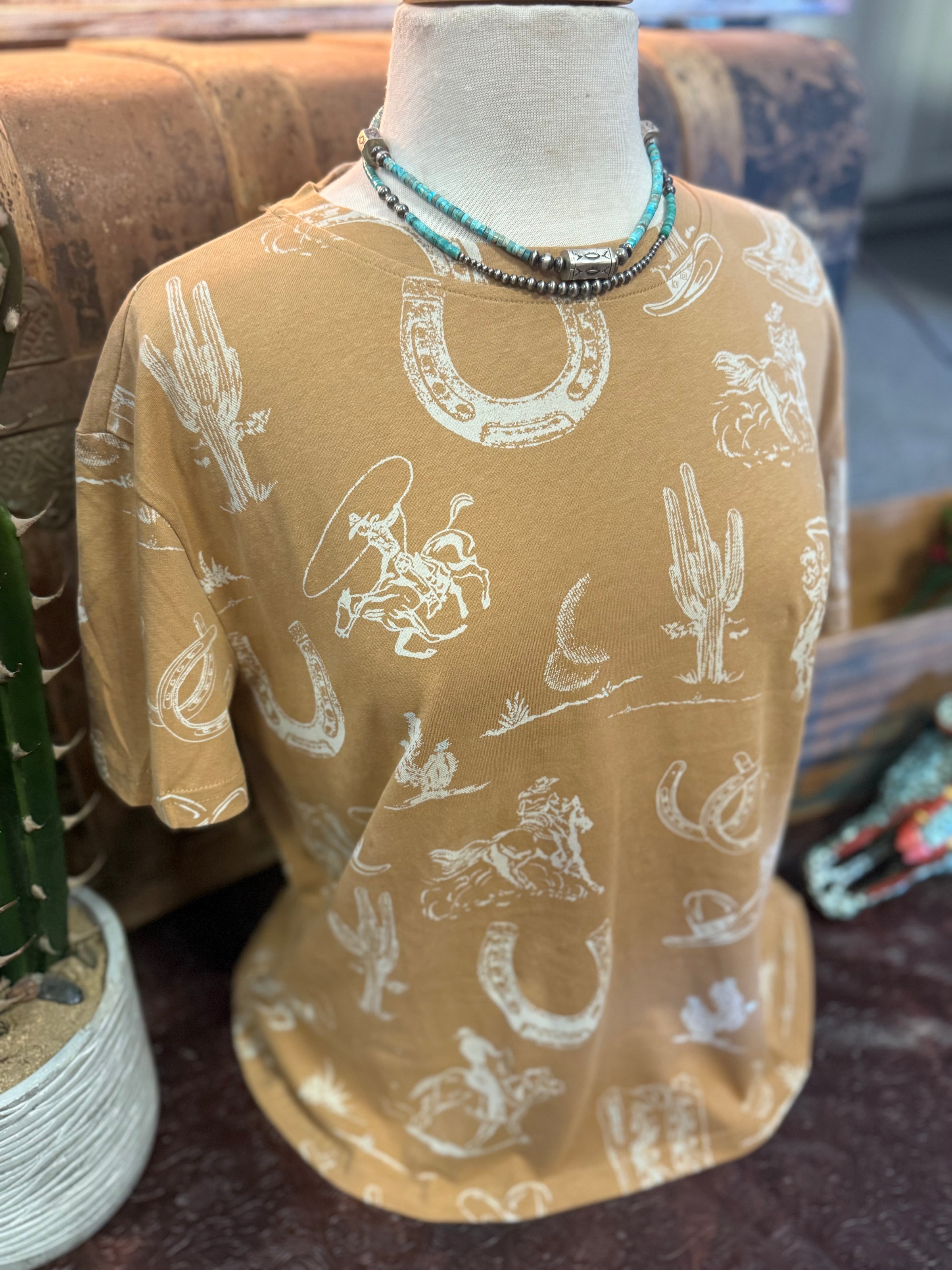 BB Taupe Western Tee