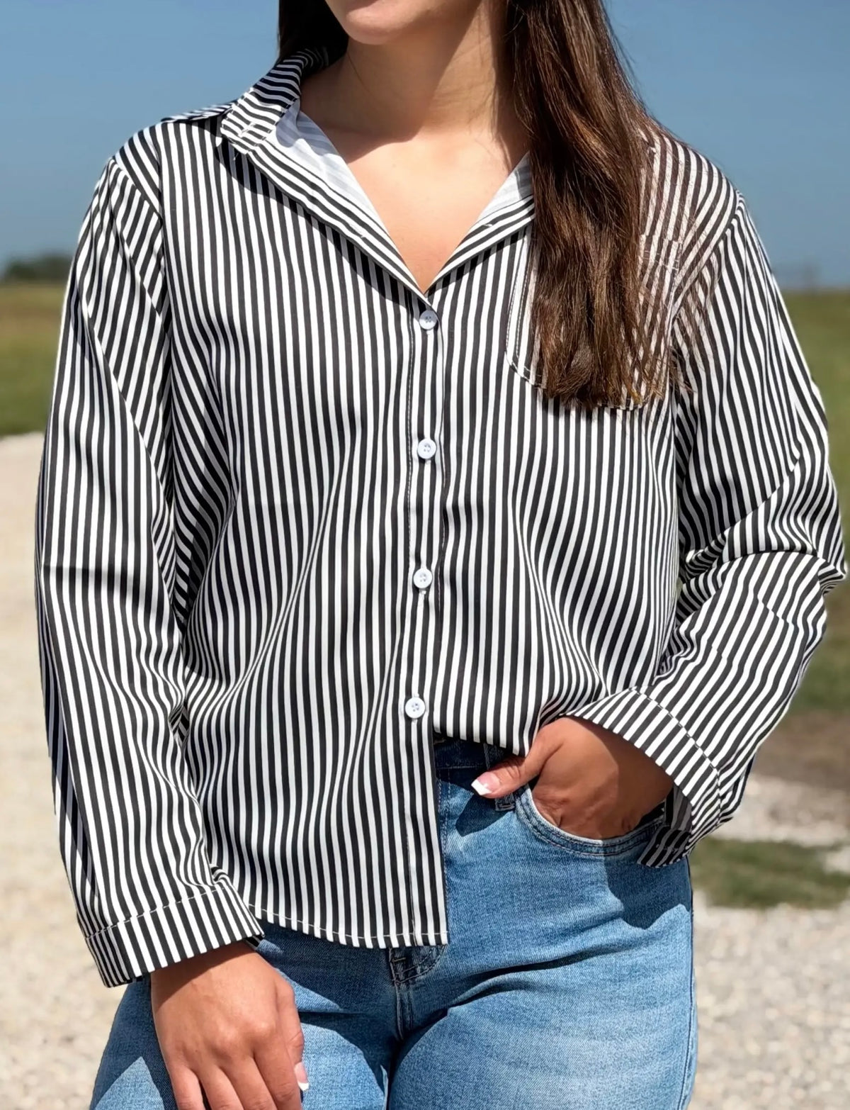 AM Black Stripe LS