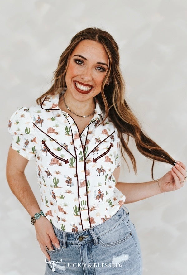 LB Desert Print Smiley Pocket SS