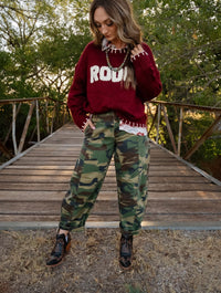 BR Burgundy Rodeo Sweater